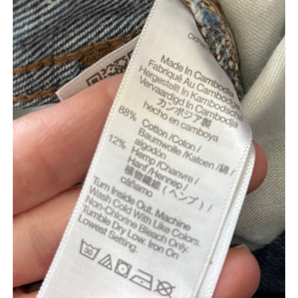 Madewell baggy straight raw hem ankle jeans size 28 - Picture 11 of 11